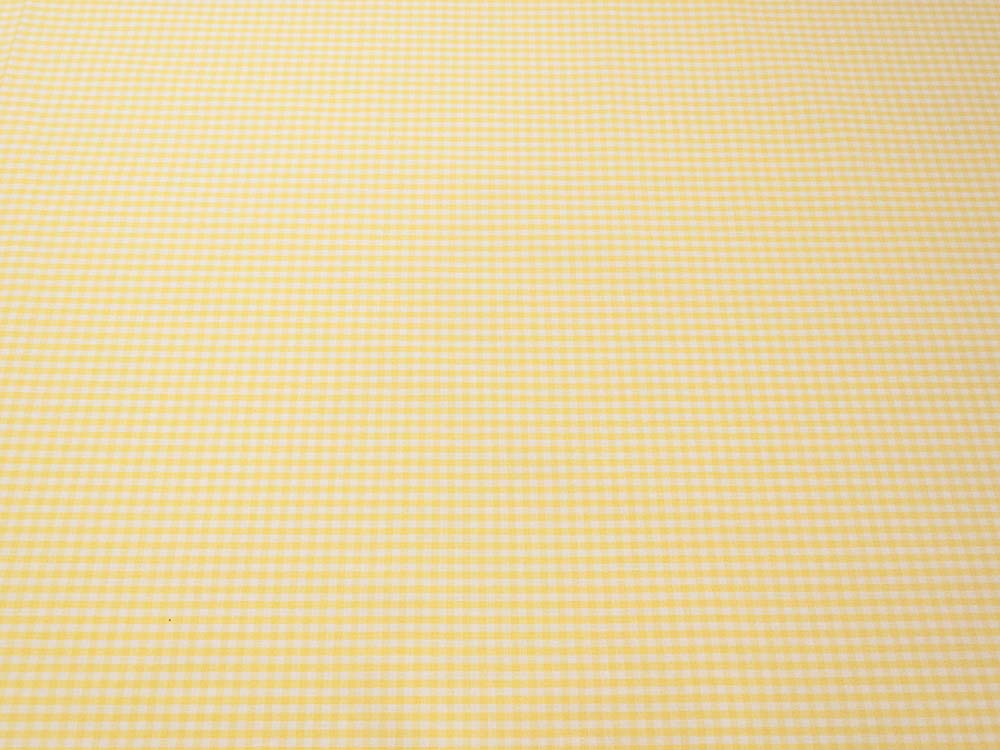 Stoff Vichy-Caro aus Baumwolle in gelb