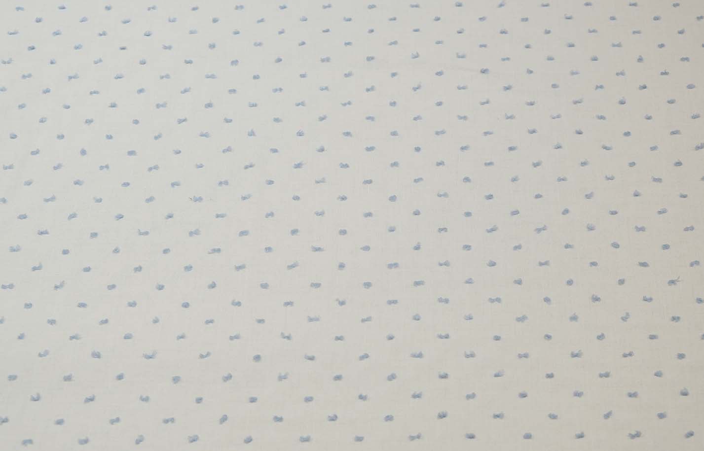 Baumwollstoff mit Punkten in blau und weiss